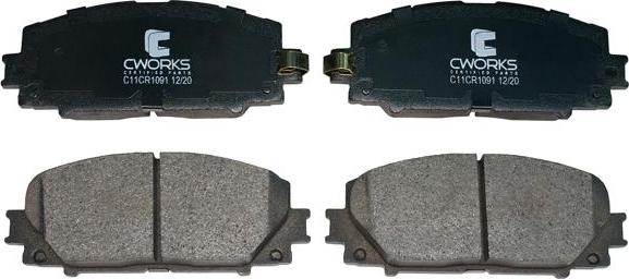 Cworks C11CR1091 - Brake Pad Set, disc brake autospares.lv