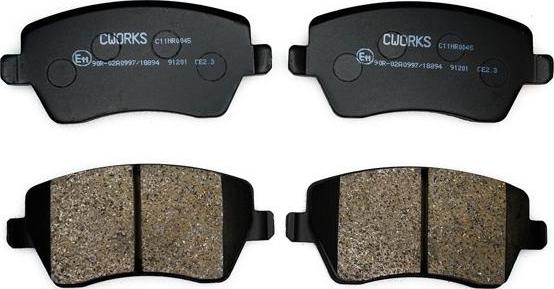 Cworks C11NR0045 - Brake Pad Set, disc brake autospares.lv