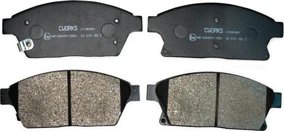 Cworks C11NR0051 - Brake Pad Set, disc brake autospares.lv