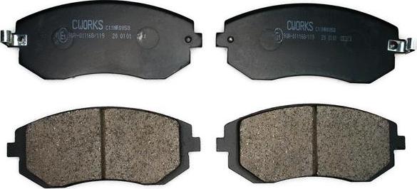 Cworks C11NR0058 - Brake Pad Set, disc brake autospares.lv