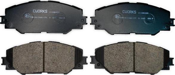 Cworks C11NR0001 - Brake Pad Set, disc brake autospares.lv