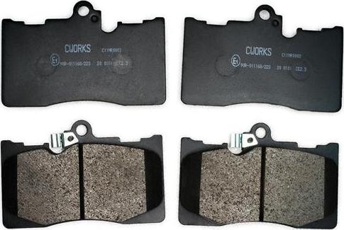 Cworks C11NR0003 - Brake Pad Set, disc brake autospares.lv