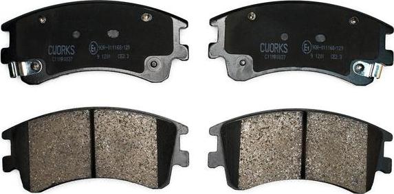 Cworks C11NR0037 - Brake Pad Set, disc brake autospares.lv