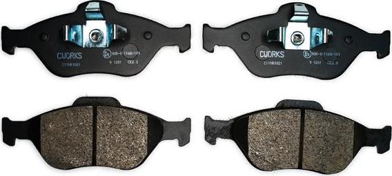 Cworks C11NR0021 - Brake Pad Set, disc brake autospares.lv