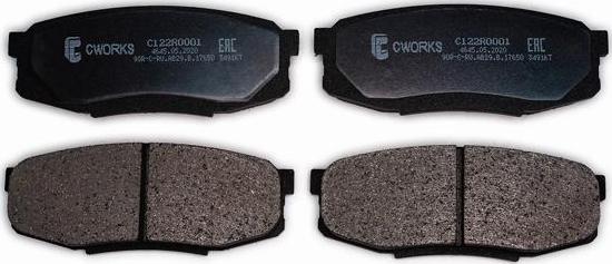 Cworks C122R0001 - Brake Pad Set, disc brake autospares.lv