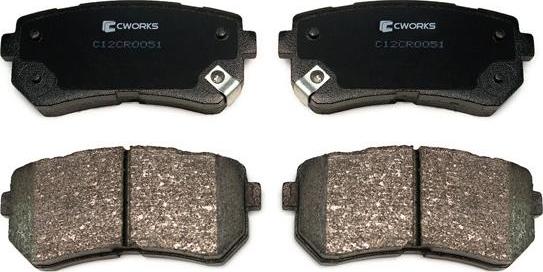 Cworks C12CR0051 - Brake Pad Set, disc brake autospares.lv