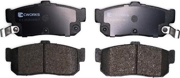 Cworks C12CR0067 - Brake Pad Set, disc brake autospares.lv