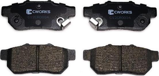 Cworks C12CR0034 - Brake Pad Set, disc brake autospares.lv