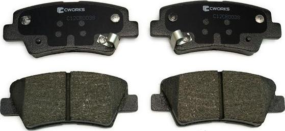 Cworks C12CR0038 - Brake Pad Set, disc brake autospares.lv