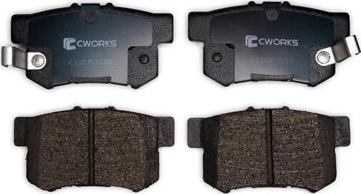 Cworks C12CR0033 - Brake Pad Set, disc brake autospares.lv