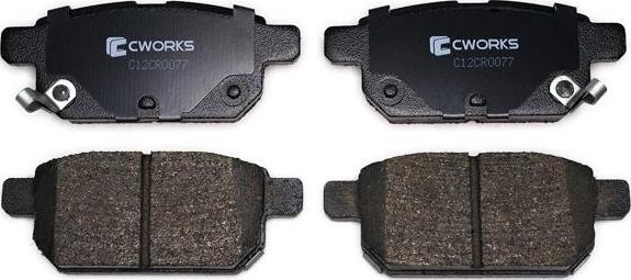 Cworks C12CR0077 - Brake Pad Set, disc brake autospares.lv