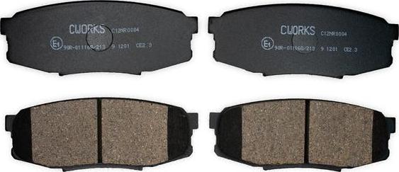 Cworks C12NR0004 - Brake Pad Set, disc brake autospares.lv