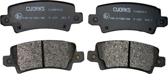 Cworks C12NR0010 - Brake Pad Set, disc brake autospares.lv