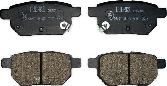 Cworks C12NR0011 - Brake Pad Set, disc brake autospares.lv