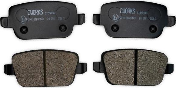 Cworks C12NR0018 - Brake Pad Set, disc brake autospares.lv