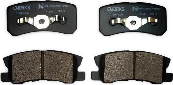Cworks C12NR0036 - Brake Pad Set, disc brake autospares.lv