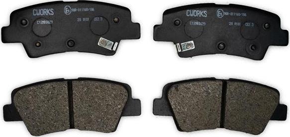 Cworks C12NR0029 - Brake Pad Set, disc brake autospares.lv