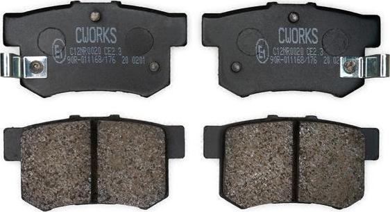 Cworks C12NR0020 - Brake Pad Set, disc brake autospares.lv