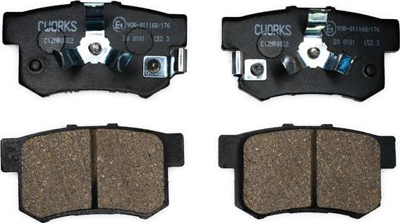 Cworks C12NR0022 - Brake Pad Set, disc brake autospares.lv