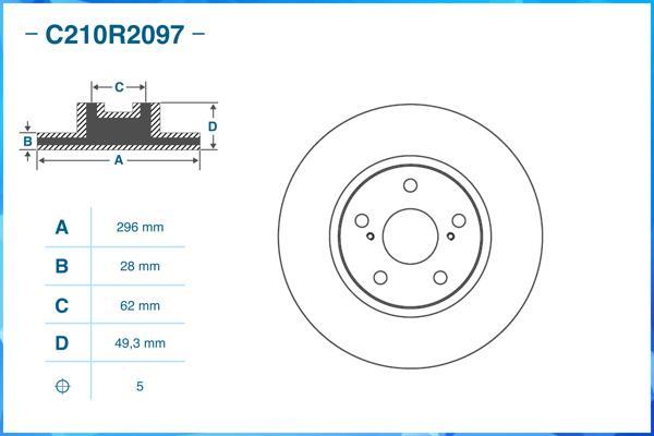 Cworks C210R2097 - Brake Disc autospares.lv