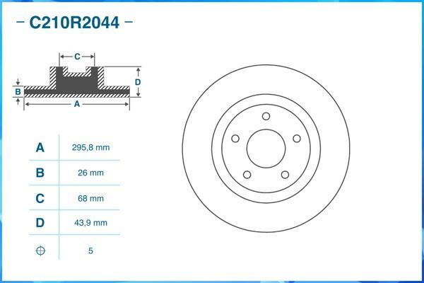 Cworks C210R2044 - Brake Disc autospares.lv