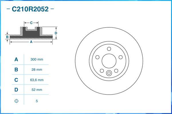 Cworks C210R2052 - Brake Disc autospares.lv