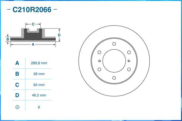 Cworks C210R2066 - Brake Disc autospares.lv