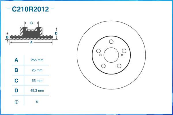 Cworks C210R2012 - Brake Disc autospares.lv