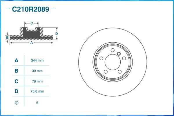 Cworks C210R2089 - Brake Disc autospares.lv