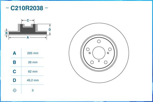 Cworks C210R2038 - Brake Disc autospares.lv