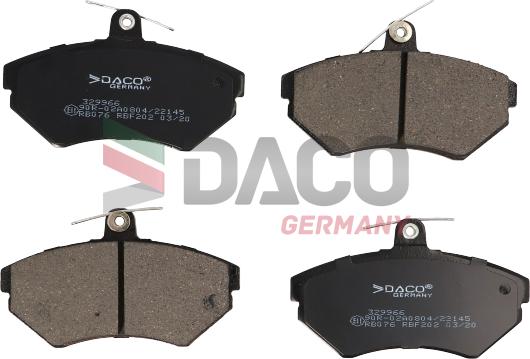 DACO Germany 329966 - Brake Pad Set, disc brake autospares.lv