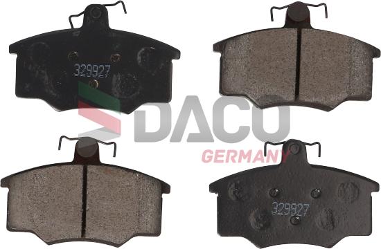 DACO Germany 329927 - Brake Pad Set, disc brake autospares.lv