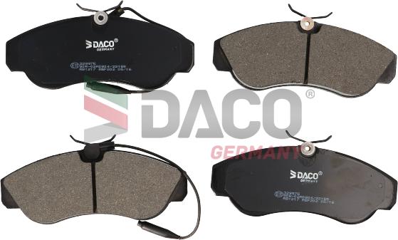 DACO Germany 329975 - Brake Pad Set, disc brake autospares.lv