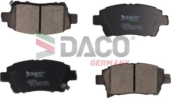 DACO Germany 324558 - Brake Pad Set, disc brake autospares.lv