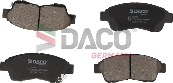 DACO Germany 324528 - Brake Pad Set, disc brake autospares.lv