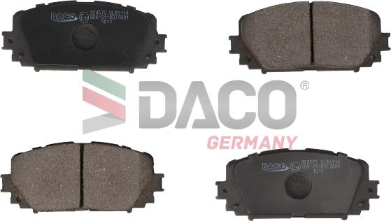 DACO Germany 324575 - Brake Pad Set, disc brake autospares.lv