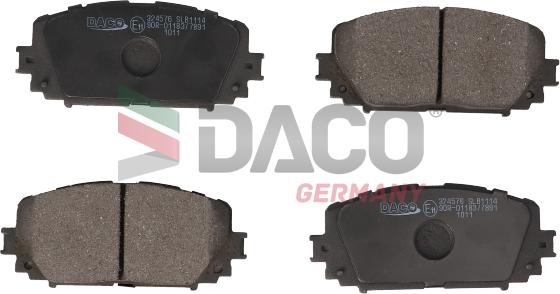DACO Germany 324576 - Brake Pad Set, disc brake autospares.lv