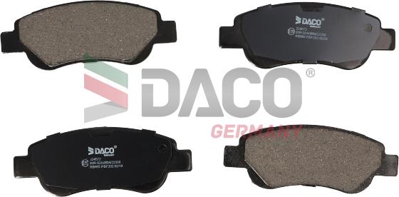 DACO Germany 324572 - Brake Pad Set, disc brake autospares.lv