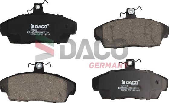 DACO Germany 324050 - Brake Pad Set, disc brake autospares.lv