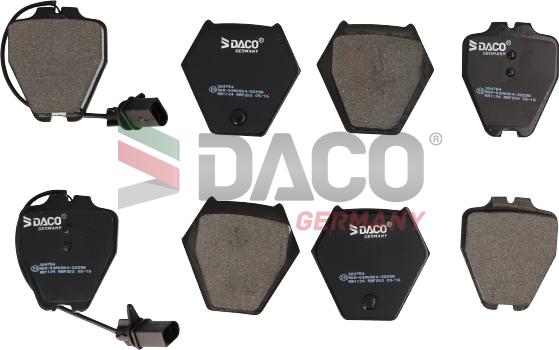 DACO Germany 324754 - Brake Pad Set, disc brake autospares.lv