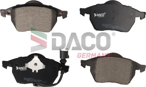 DACO Germany 324757 - Brake Pad Set, disc brake autospares.lv