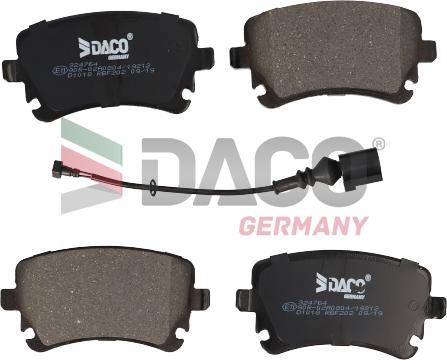 DACO Germany 324764 - Brake Pad Set, disc brake autospares.lv
