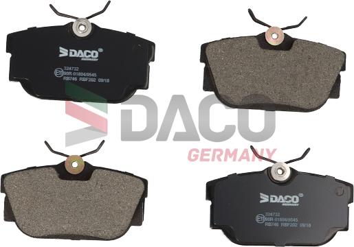 DACO Germany 324732 - Brake Pad Set, disc brake autospares.lv