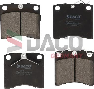 DACO Germany 324721 - Brake Pad Set, disc brake autospares.lv