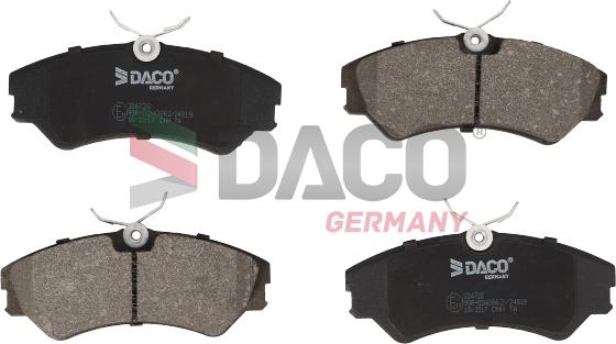 DACO Germany 324728 - Brake Pad Set, disc brake autospares.lv