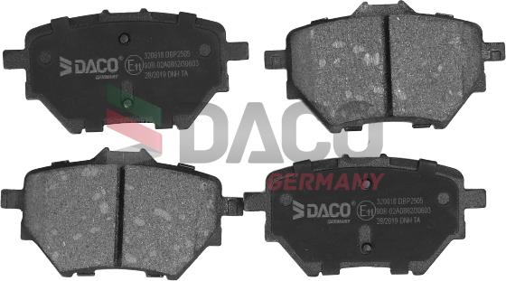 DACO Germany 320618 - Brake Pad Set, disc brake autospares.lv