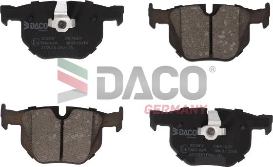 DACO Germany 320307 - Brake Pad Set, disc brake autospares.lv