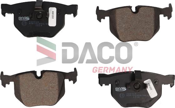 DACO Germany 320318 - Brake Pad Set, disc brake autospares.lv