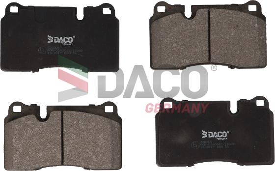 DACO Germany 320205 - Brake Pad Set, disc brake autospares.lv