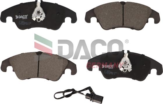 DACO Germany 320211 - Brake Pad Set, disc brake autospares.lv